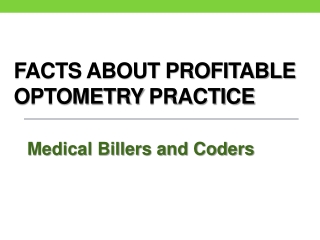 Facts about Profitable Optometry Practice