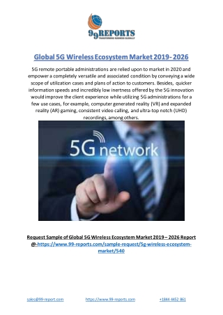 Global 5G Wireless Ecosystem Market 2019- 2026