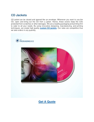 CD Jackets-Business Cards