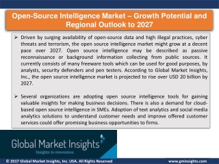 Open-Source Intelligence Market by Segmentation and Regional Outlook to 2027