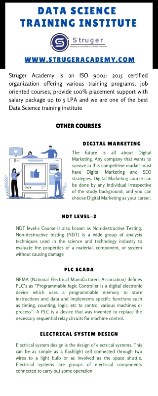 Data Science training institute