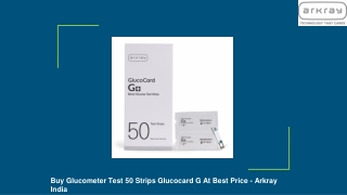 Buy Glucometer Test 50 Strips Glucocard G At Best Price - Arkray India