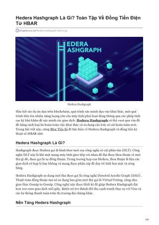 Hedera Hashgraph Là Gì? Toàn Tập Về Đồng Tiền Điện Tử HBAR