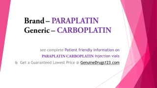 Get CARBOPLATIN PARAPLATIN Online in 2-5 working Days