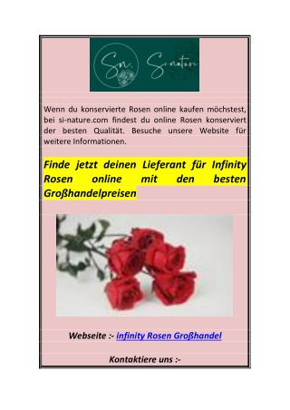 Finde jetzt deinen Lieferant für Infinity Rosen online mit den besten Großhandelpreisen