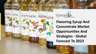 Flavoring Syrup And Concentrate Market Industry Business Outlook, Trends And For