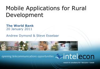 Mobile Applications for Rural Development