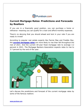 Current Mortgage Rates: Predictions and Forecasts by Realtors - Pureloan