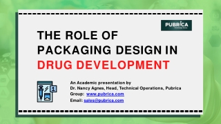 The Role of Packaging Design In Drug Development – Pubrica