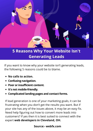 5 Reasons Why Your Website Isn't Generating Leads