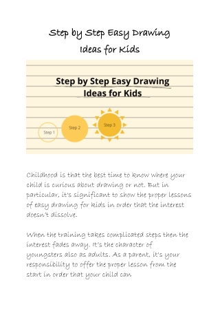 Step by Step Easy Drawing Ideas for Kids
