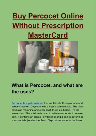 Buy Percocet Online Without Prescription MasterCard