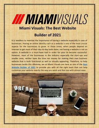 Miami Visuals The Best Website Builder of 2021