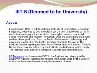 Indian Institute Of Science - [IISC], Bangalore