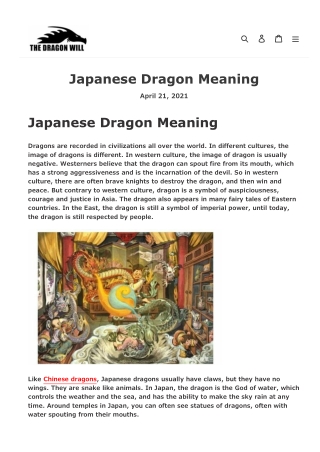 Japanese Dragon Meaning