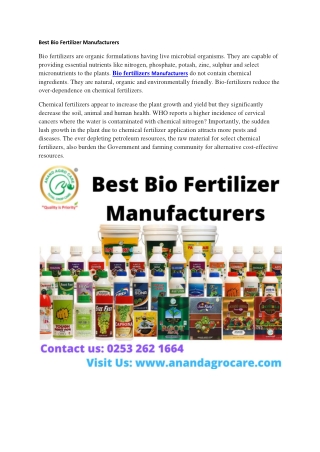 Best Bio Fertilizer Manufacturers-converted