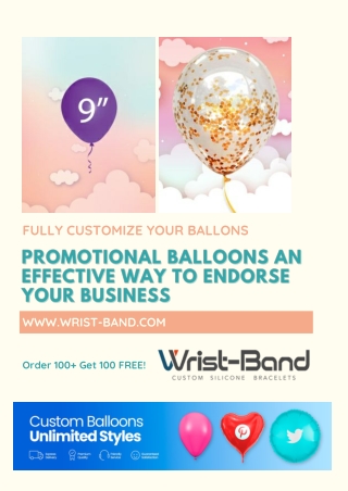 Promotional Balloons an Effective Way to Endorse Your Business