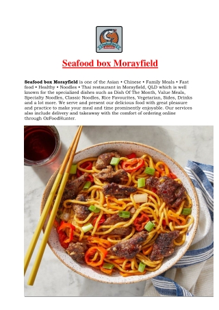 5% off - Seafood box menu Morayfield Delivery, QLD