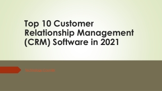 Top 10 CRM Software in 2021