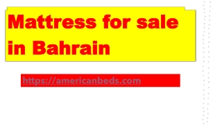 Mattress for Sale in Bahrain