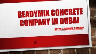 Readymix Concrete Company in Dubai