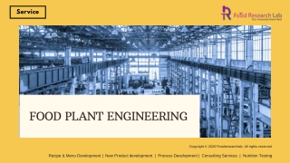 Food Plant Engineering services | Foodresearchlab