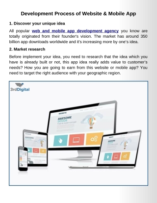 process of website and mobile app development