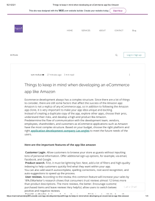 Things to keep in mind when developing an eCommerce app like Amazon