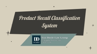 Product Recall Classification System