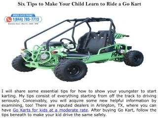Six Tips to Make Your Child Learn to Ride a Go Kart
