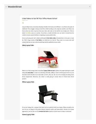 5 Bed Tables to Get All Your Office Needs Sorted