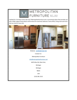 Sectionals Near Me | Metropolitanfurniture.net