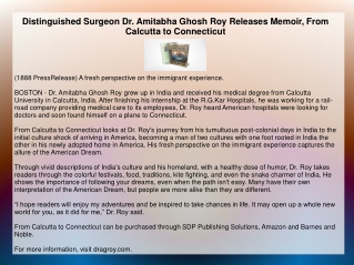 Distinguished Surgeon Dr. Amitabha Ghosh Roy Releases Memoir, From Calcutta to C