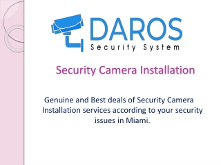 Security Camera Installation