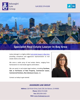 Specialist Real Estate Lawyer In Bay Area