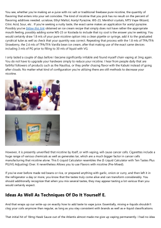 Adding Nicotine To Ejuice?