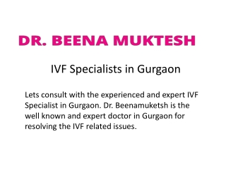 IVF Specialists in Gurgaon