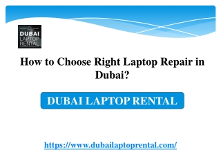 How to Choose Right Laptop Repair in Dubai?