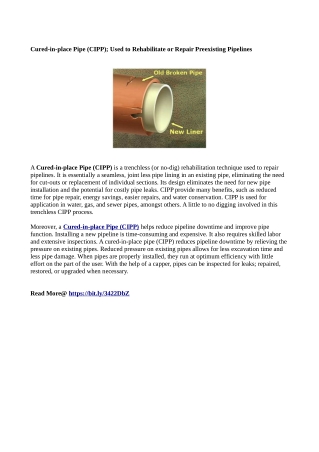 Cured-in-place Pipe (CIPP) - pdf