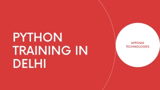 Python Training in Delhi