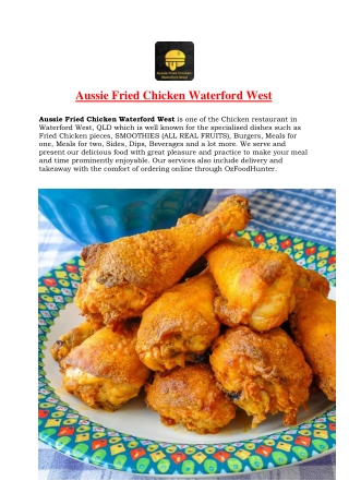 5% off - Aussie Fried Chicken Waterford West Delivery, QLD