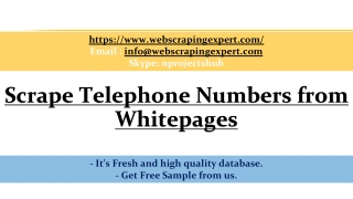 Scrape Telephone Numbers from Whitepages