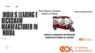INDIA'S LEADING E RICKSHAW MANUFACTURER IN NOIDA
