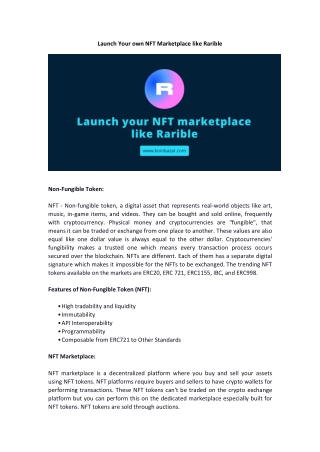 Launch Your own NFT Marketplace like Rarible