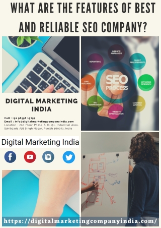 Features of Best and Reliable SEO Service Company In India