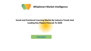 PPT Social and Emotional Learning (SEL) Market