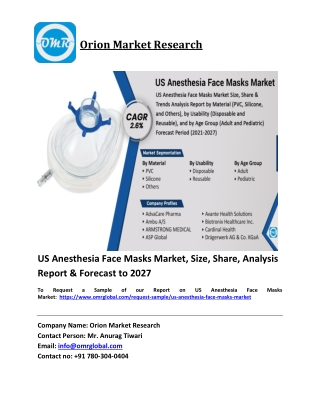 US Anesthesia Face Masks Market Trends, Size, Competitive Analysis and Forecast