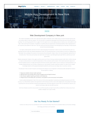 Mobile App Development in New York - AnyAlpha