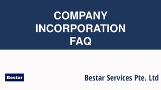 Company Incorporation FAQ