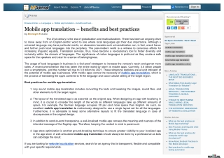 Mobile app translation – benefits and best practices